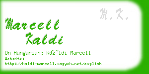 marcell kaldi business card